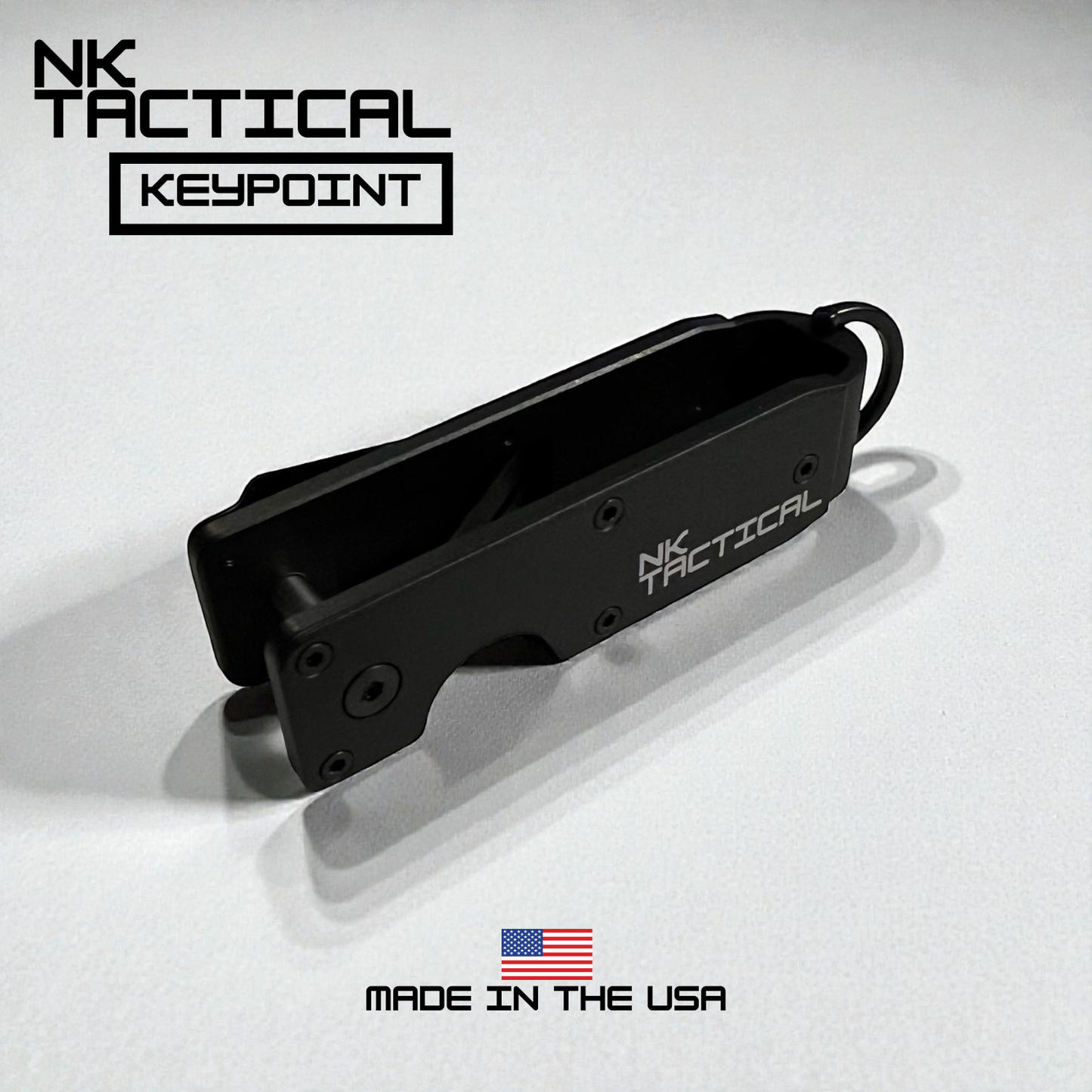 NK Tactical KeyPoint minimalist duty key organizer made in the USA with compact low-profile metal design