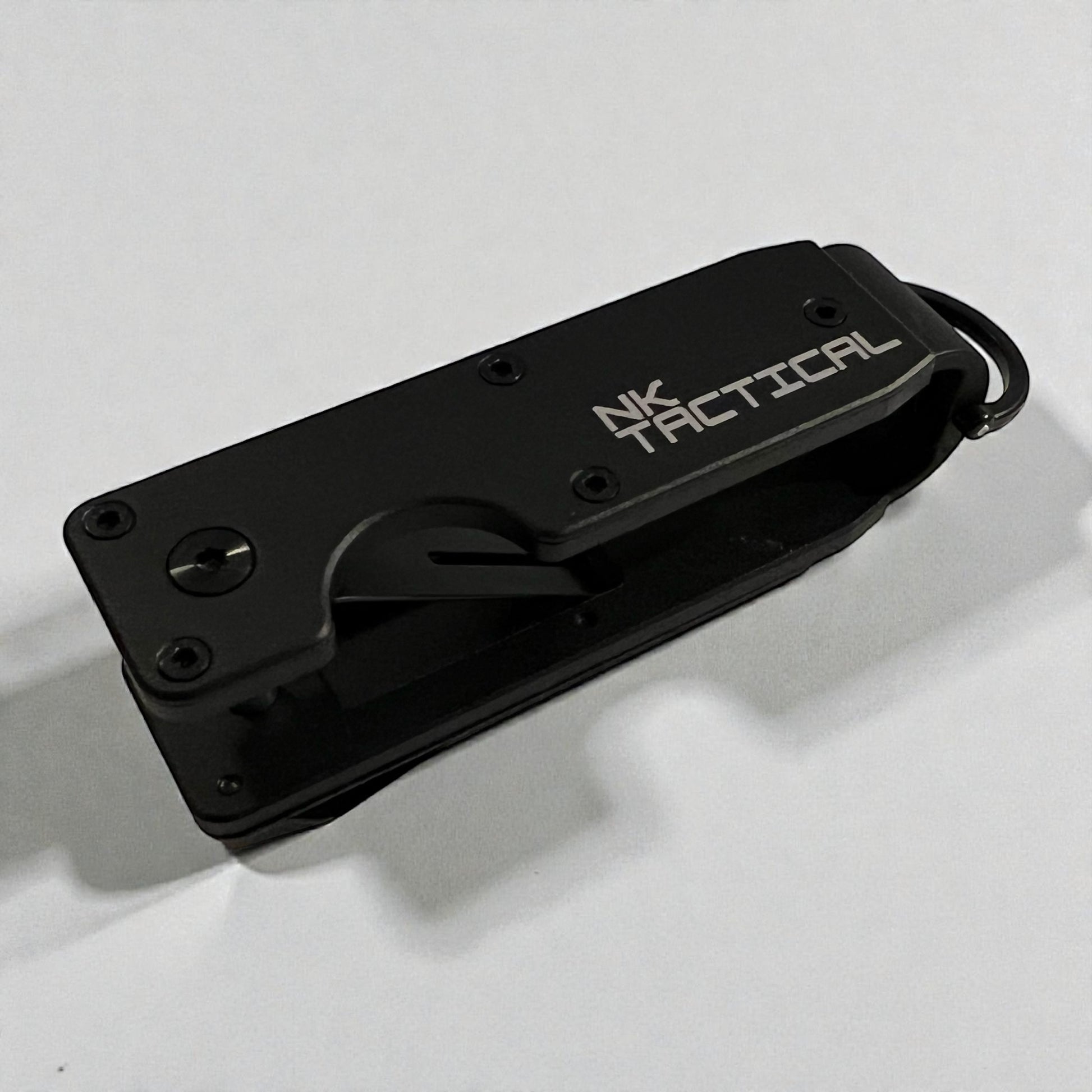 NK Tactical KeyPoint metal key organizer showing compact minimalist design and laser-cut construction