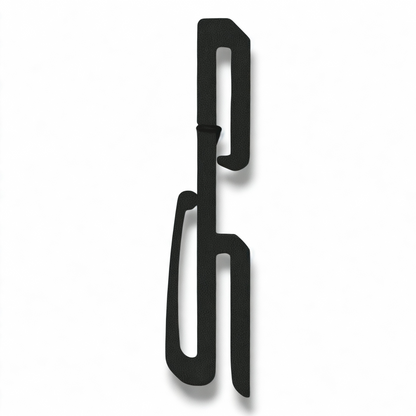 Side angle of the ID Nest low profile police ID holder designed to mount securely to MOLLE duty gear.