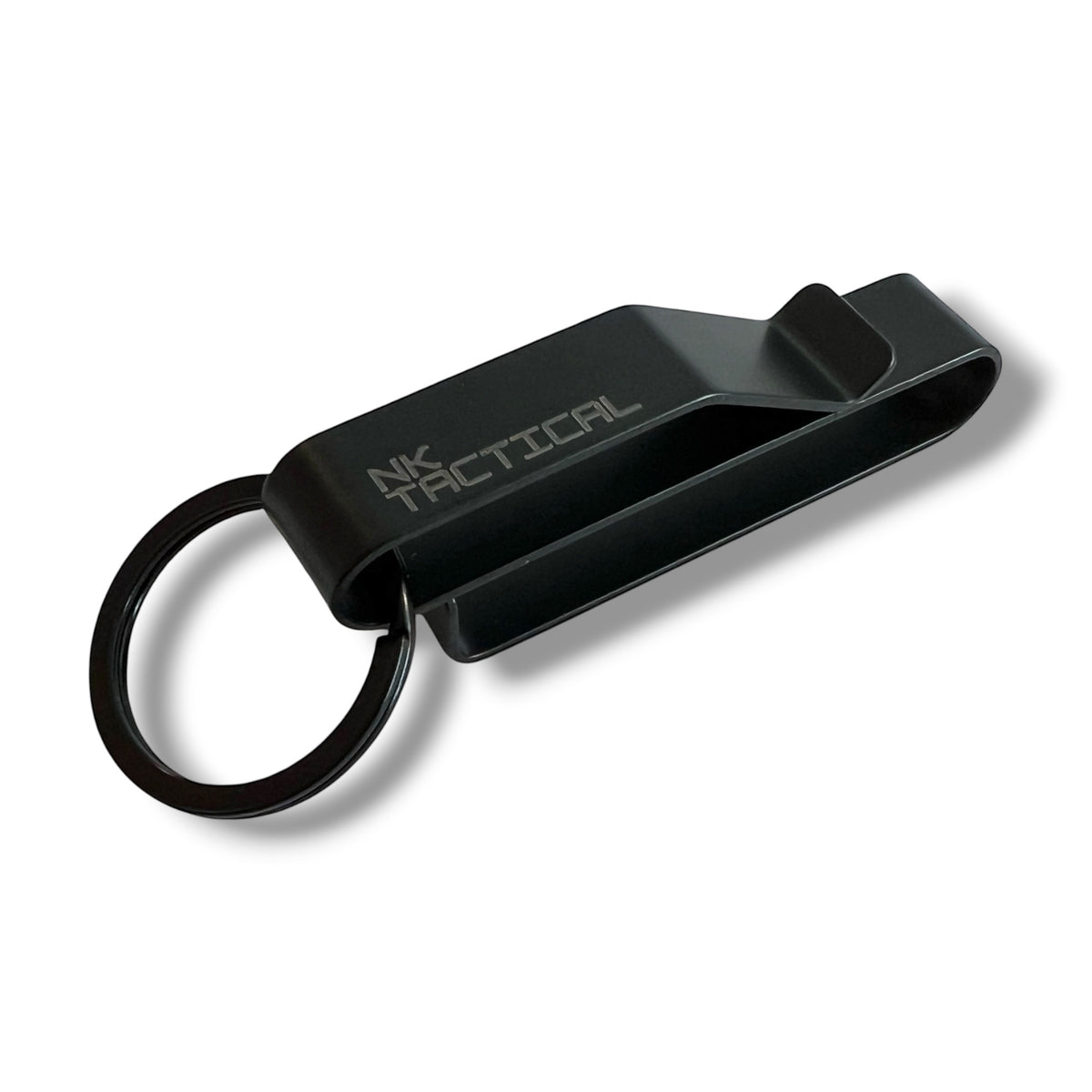 NK Tactical KeyHold™ low-profile duty key clip with an attached split ring for quick and secure access to law enforcement keys.